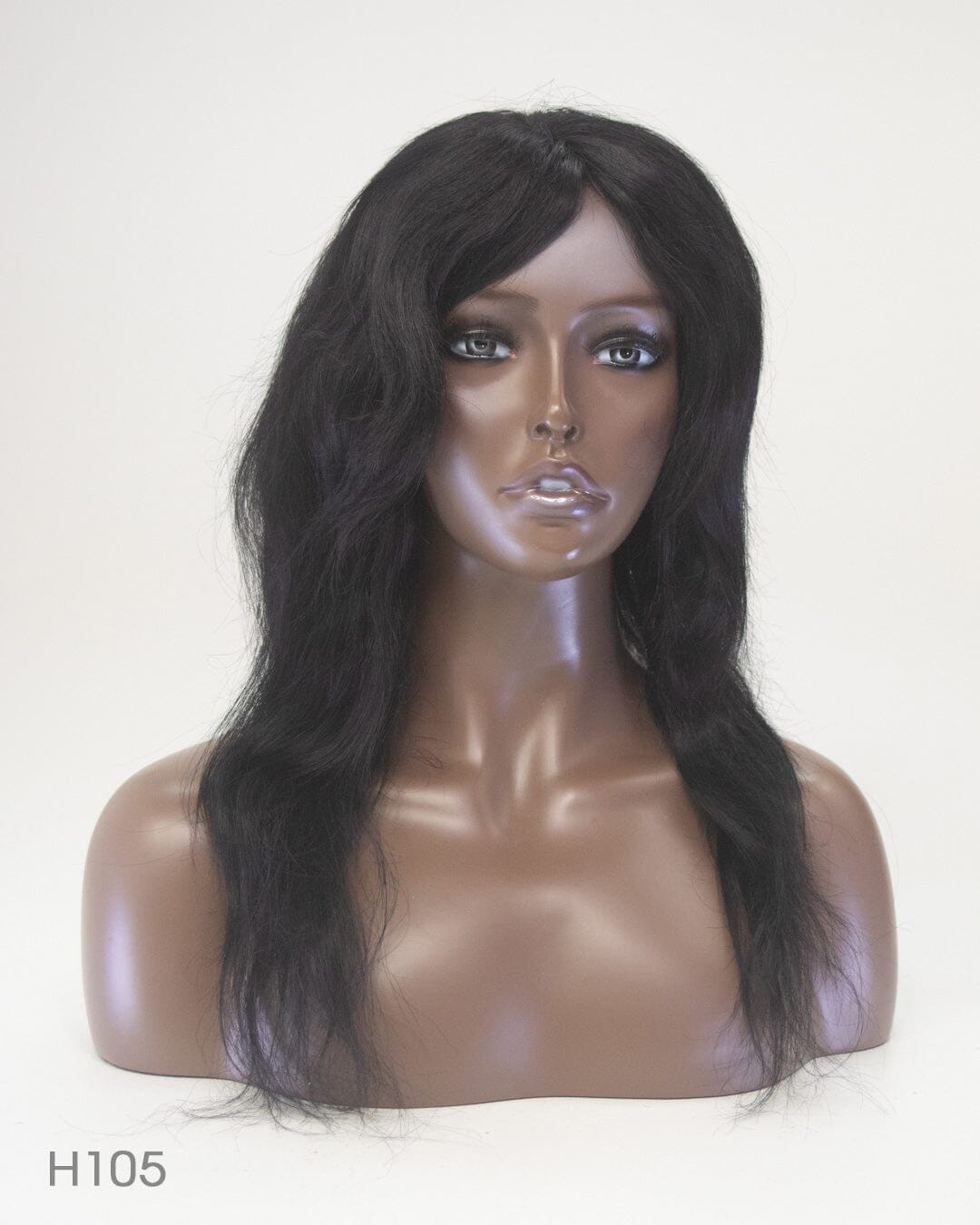 Black 60cm Lace Front Human Hair Wig