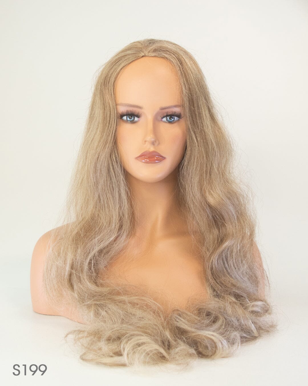 Dark Blonde Streaked 75cm Synthetic Hair Wig