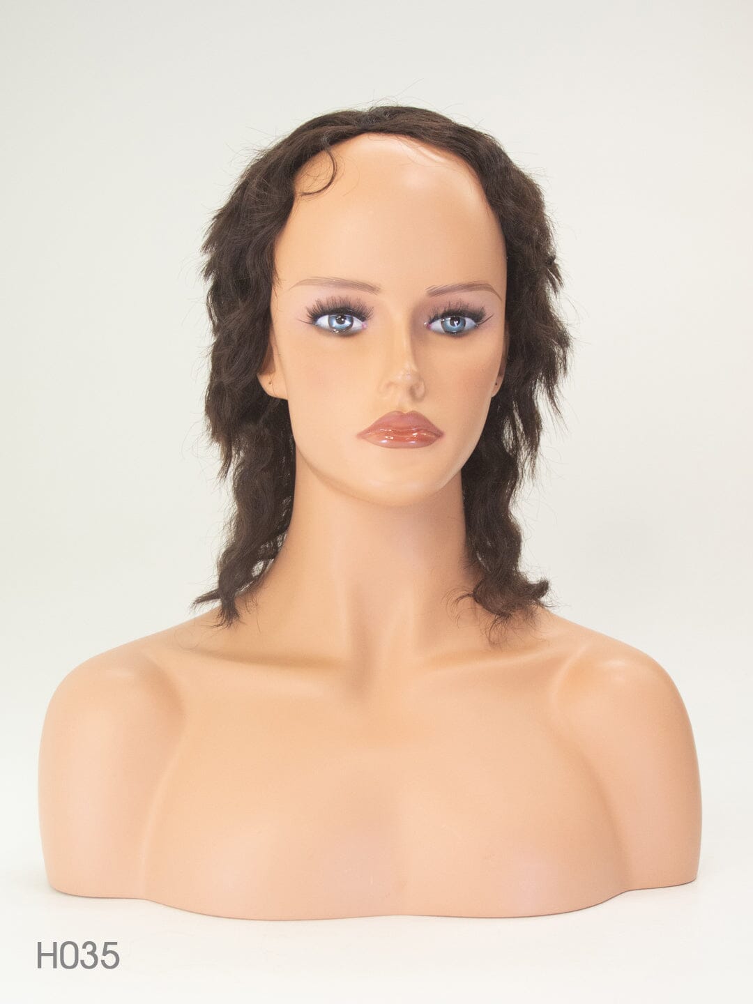 Dark Brown 35cm Human Hair Wig