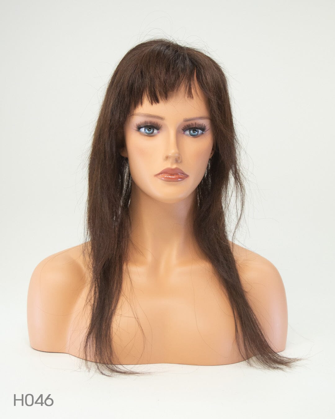Dark Brown 60cm Human Hair Wig