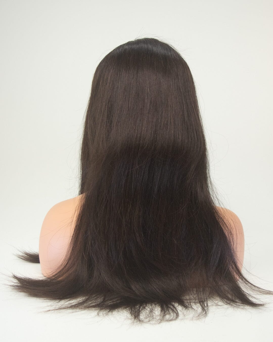 Dark Brown 65cm Human Hair Wig