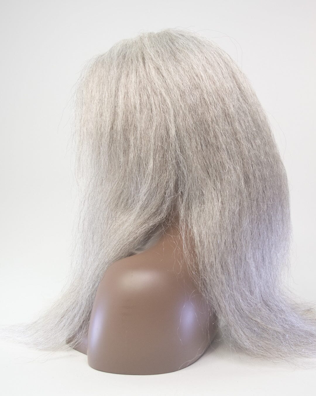 Grey 65cm Lace Front Human Hair Wig