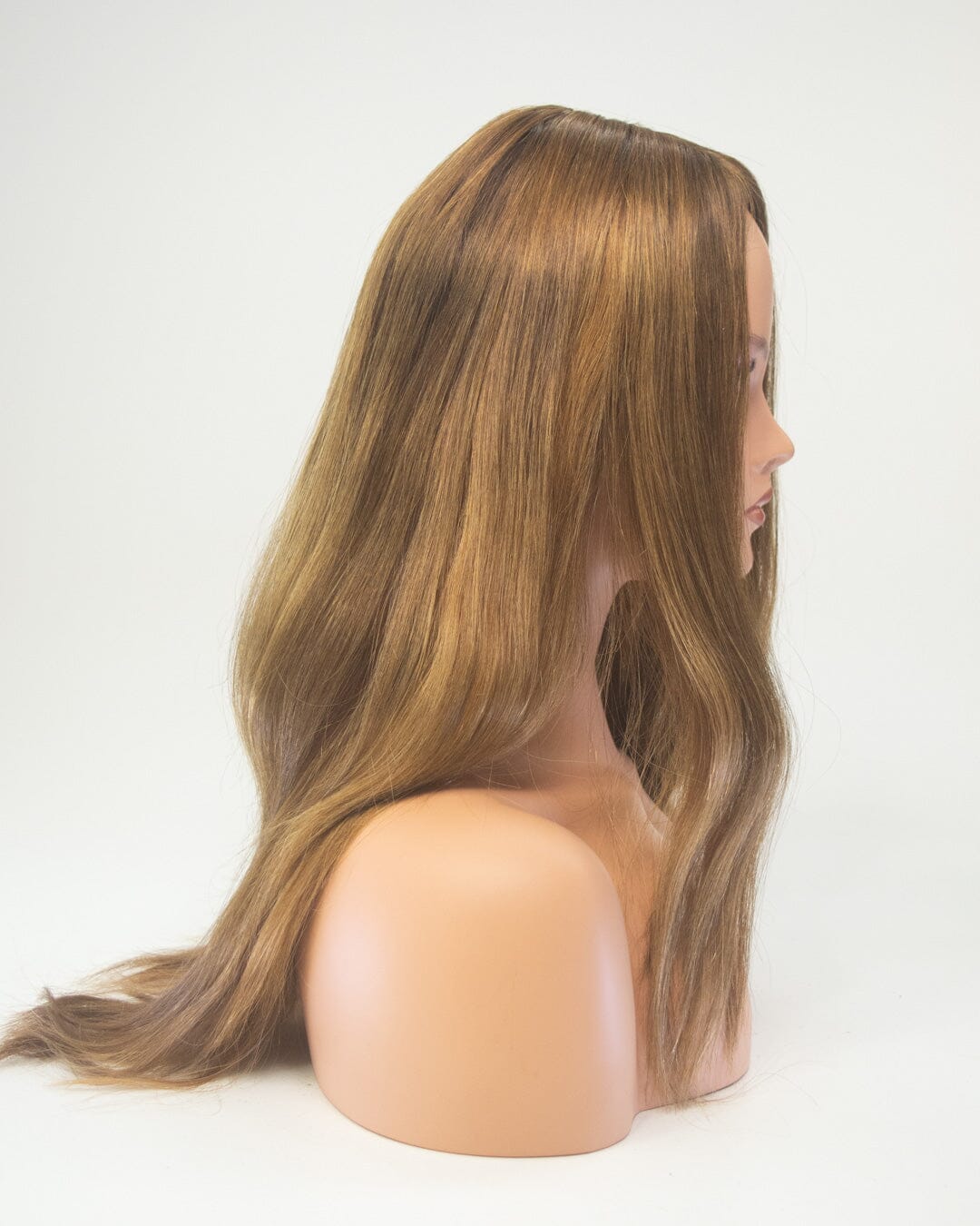 Light Brown 55cm Human Hair Wig