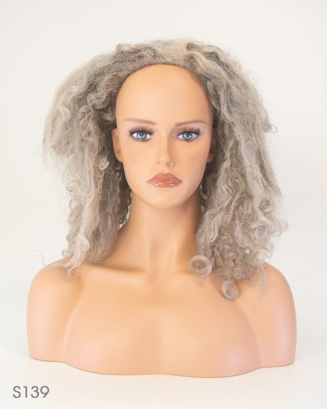 Light Brown/Grey 35cm Synthetic Hair Wig