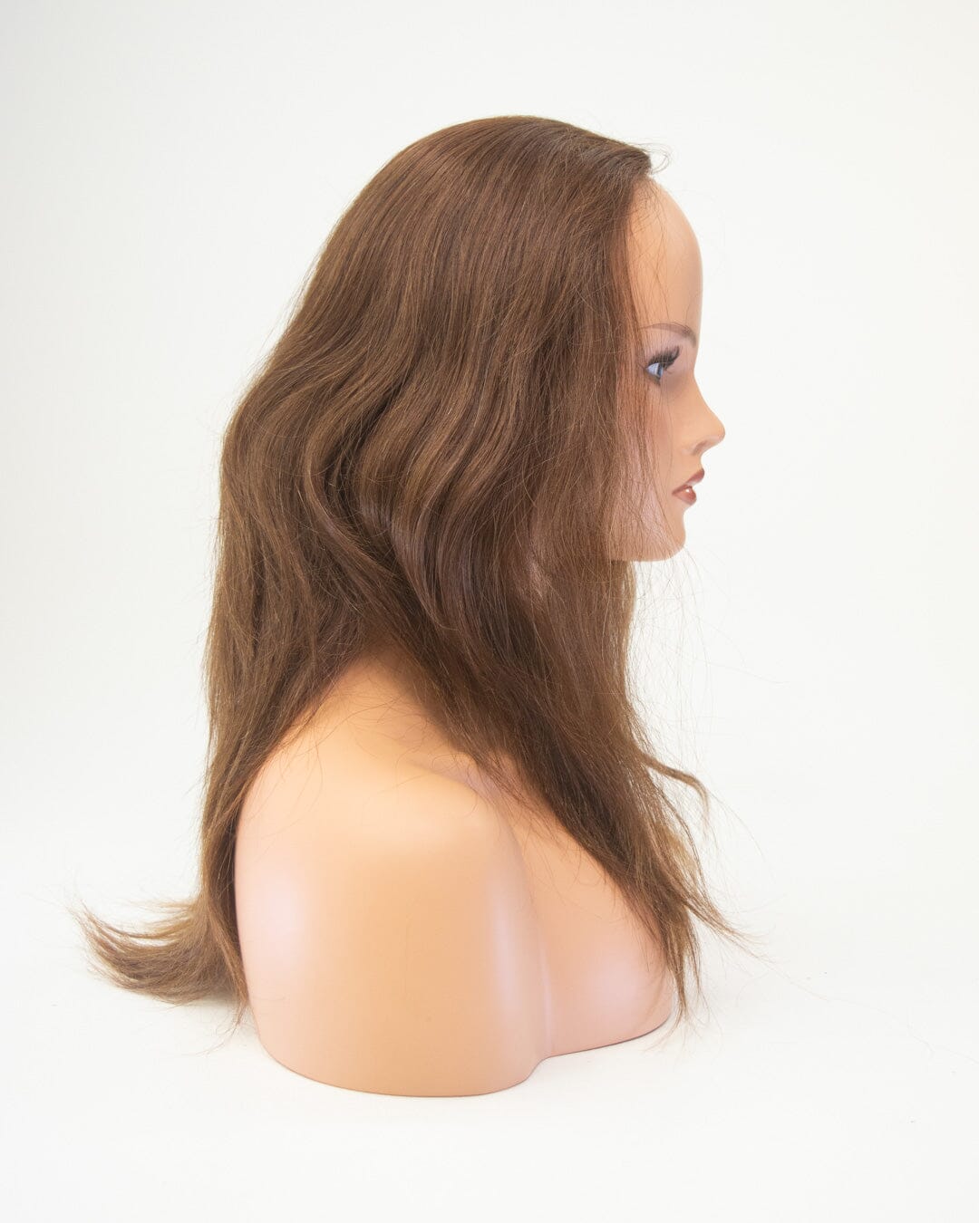 Medum Brown 60cm Human Hair Wig