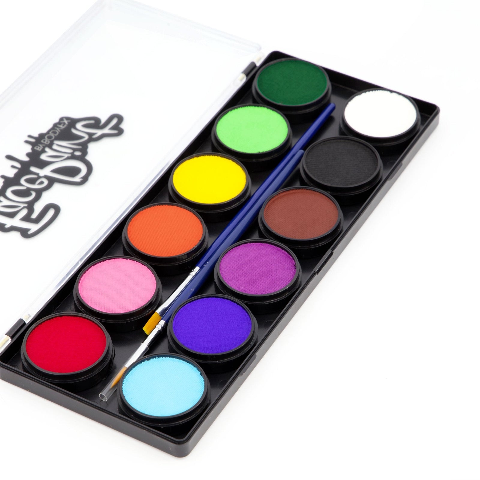 Superstar Face Paint  Aqua Face and Body Painting Palette - 12 colours DUO  SHIMMER- AND PASTEL COLOURS - The Paint and Party Place